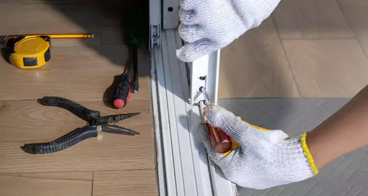 Backyard Sliding Door Track Repair in Valrico, FL